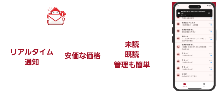 特定のメールを通知するアプリ